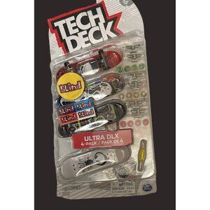 Tech Deck Ultra DLX 4-Pack‎ Blind Fingerboards Set With Stickers & Tools